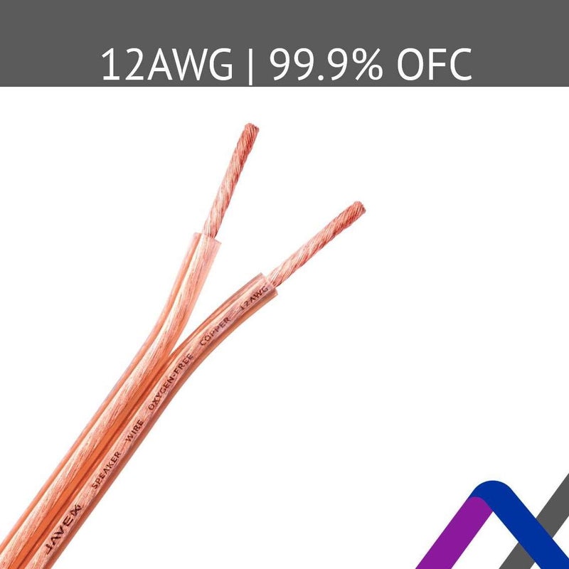 JAVEX 12-Gauge AWG Audio Speaker Wire Cable (50 FT), [Oxygen-Free Copper] Thin Flat Cable for Automotive Car Stereo Audio, HI-FI Stereo, Home Theater, Subwoofer, Soundbar, Blue/Black - Image 3